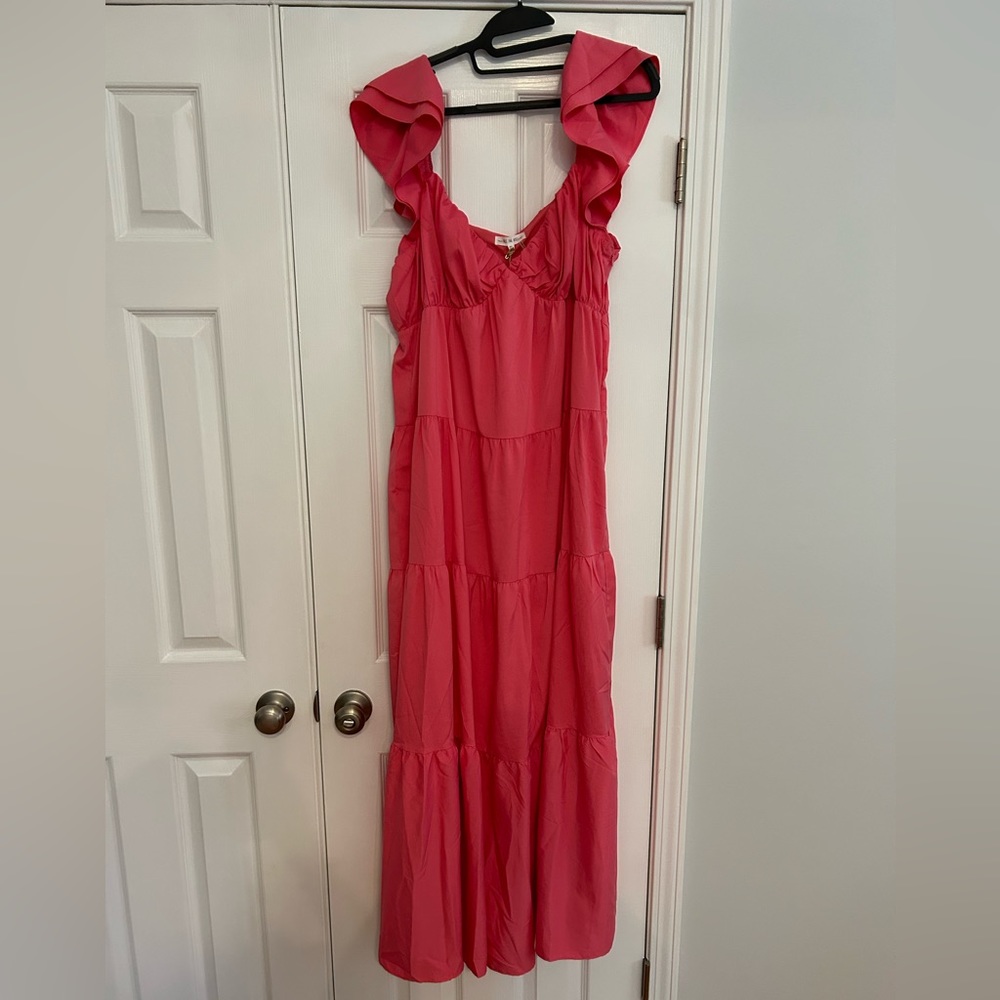 NWT Free the Roses Pink Maxi Dress - Size XL